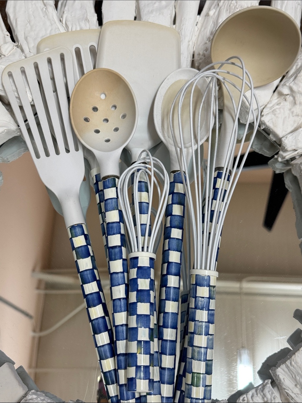 Mackenzie Childs RETIRED Royal Check Cooking Utensils